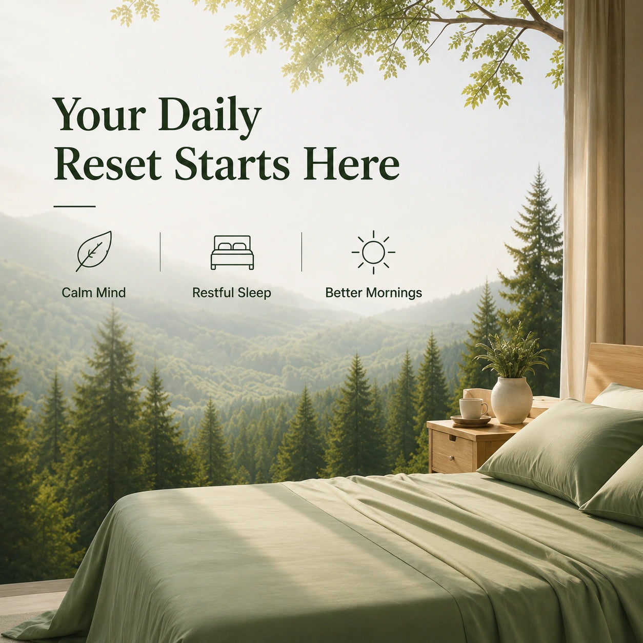 Bedtter X Rewardown Richcel® Pine & Cedar Fiber Sheet Set | Breathable, Moisture-Wicking & Silky Soft Bedding for Fresher Sleep