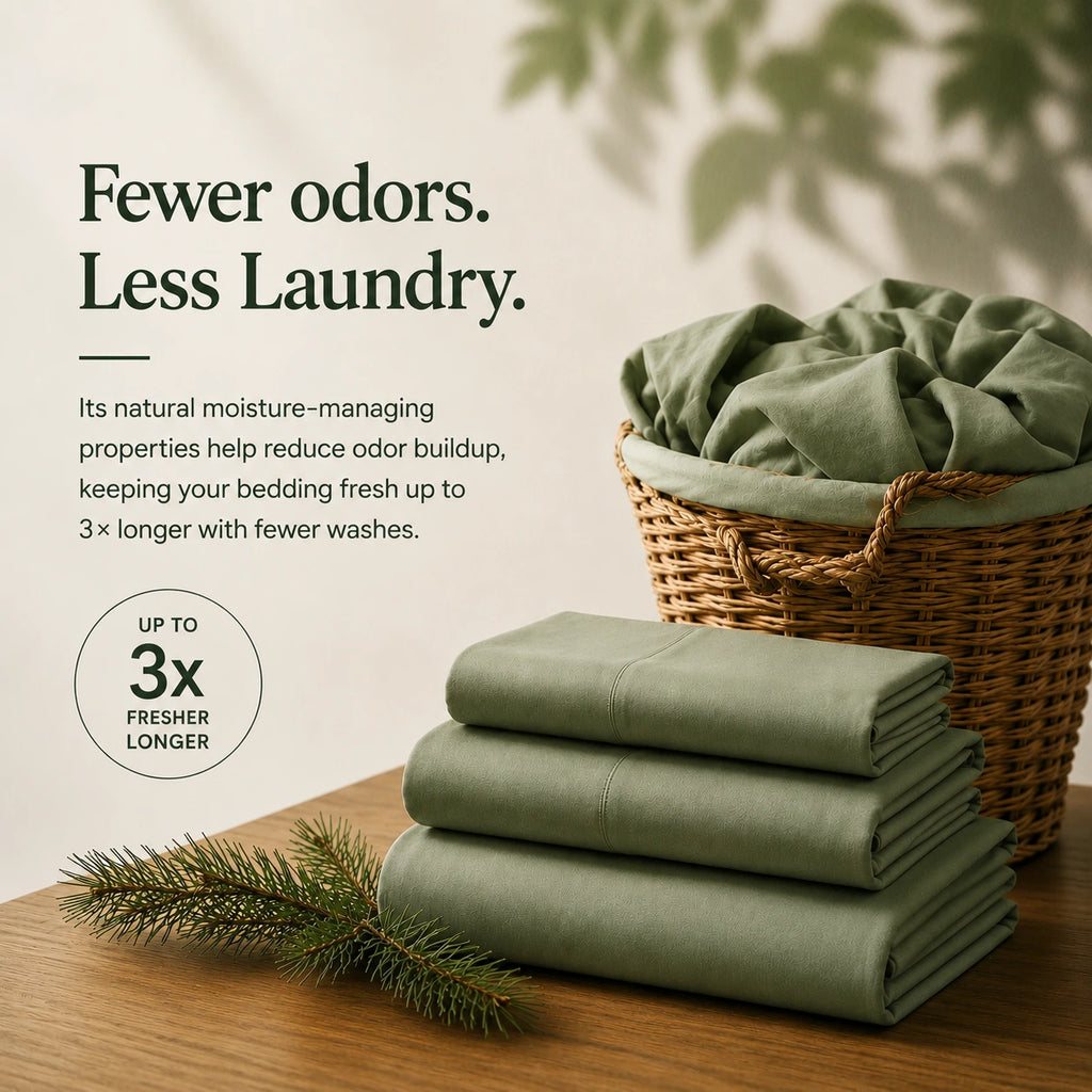Bedtter X Rewardown Richcel® Pine & Cedar Fiber Sheet Set | Breathable, Moisture-Wicking & Silky Soft Bedding for Fresher Sleep